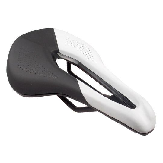 BIKERSAY SZ001 Selle de vélo en cuir PU (noir blanc)