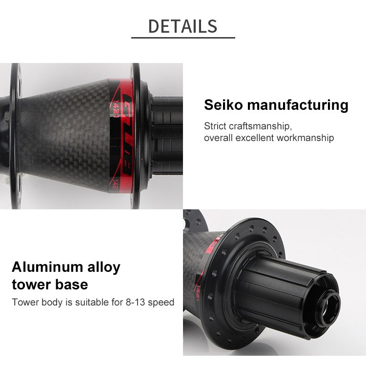 GUB 1421 Carbon Fiber Disc Bike Hub - Outdoor & Sports by GUB | Online Shopping UK | buy2fix