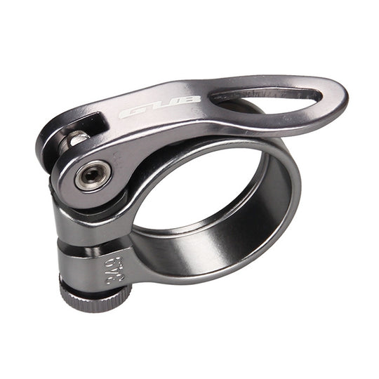 Pince de tige de selle de vélo ultralégère en aluminium GUB CX-49 34,9 mm (couleur titane)
