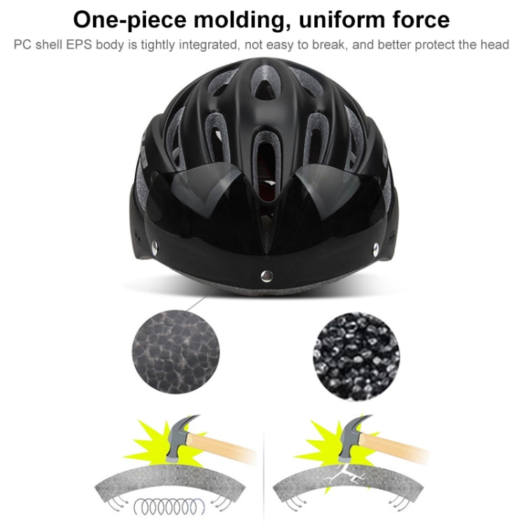 GUB K80 Plus Bike Helmet With Visor And Goggles(Black) - Protective Helmet & Masks by GUB | Online Shopping UK | buy2fix