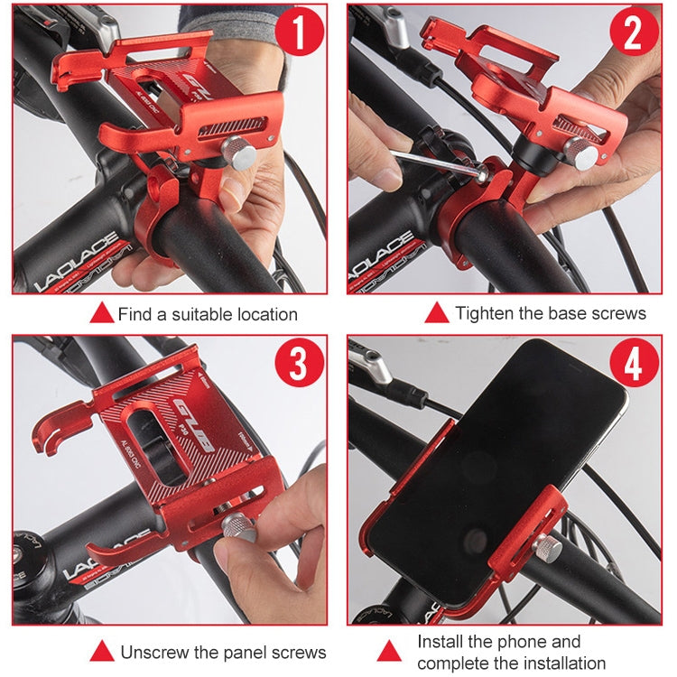 GUB P30 Aluminum Bike Phone Holder(Red) - Outdoor & Sports by GUB | Online Shopping UK | buy2fix