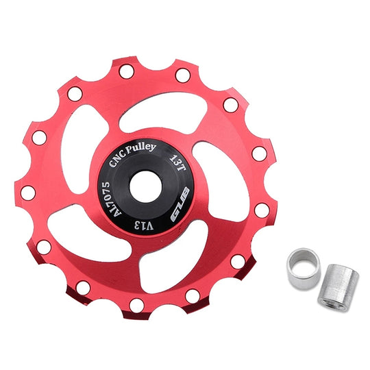 GUB V13 13T dérailleur arrière de vélo roue Jockey (noir rouge)