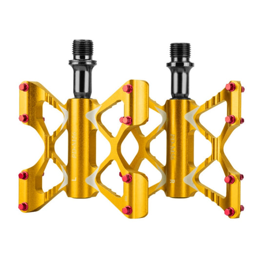 PROMEND PD-M56 1 Pair Mountain Bicycle Aluminum Alloy 3-Bearings Pedals (Gold) - Outdoor & Sports by PROMEND | Online Shopping UK | buy2fix