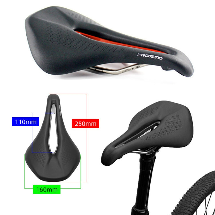 PROMEND SD-576 Nylon Fiber Triathlon Bicycle Saddle (Black Red) - Outdoor & Sports by PROMEND | Online Shopping UK | buy2fix