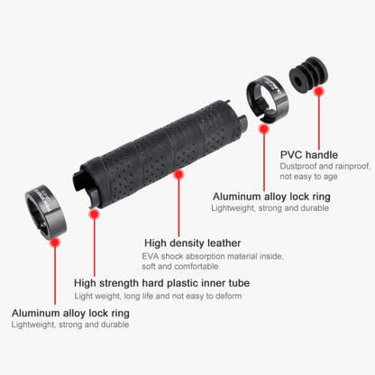 PROMEND GR-515 1 Pair Shock-absorbing Anti-skid Mountain Bike Grips Cover (Black) - Outdoor & Sports by PROMEND | Online Shopping UK | buy2fix