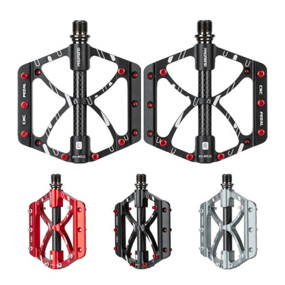 PROMEND PD-M52C 1 Pair Bicycle Aluminum Alloy + Carbon Fiber Tube Bearing Pedals (Red) - Outdoor & Sports by PROMEND | Online Shopping UK | buy2fix