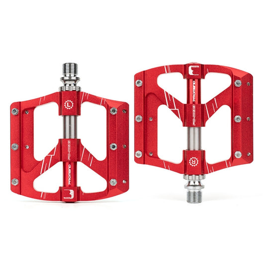 PROMEND PD-M88 1 Pair Mountain Bicycle Aluminum Alloy 3-Bearings Pedals (Red) - Outdoor & Sports by PROMEND | Online Shopping UK | buy2fix