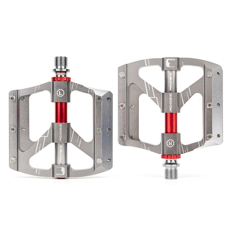 PROMEND PD-M88 1 Pair Mountain Bicycle Aluminum Alloy 3-Bearings Pedals (Titanium Color) - Outdoor & Sports by PROMEND | Online Shopping UK | buy2fix