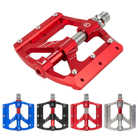 PROMEND PD-M88 1 Pair Mountain Bicycle Aluminum Alloy 3-Bearings Pedals (Red) by PROMEND