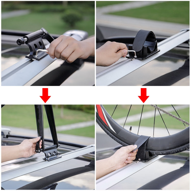 3 in 1 Car Top Fixed Bicycle Front Fork Fixed Clip Rack Set - Retaining Clips by buy2fix | Online Shopping UK | buy2fix