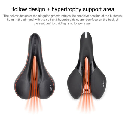 PROMEND SD-567 Hollow Breathable Silicone Racing Bicycle Saddle(Black White) - Outdoor & Sports by PROMEND | Online Shopping UK | buy2fix