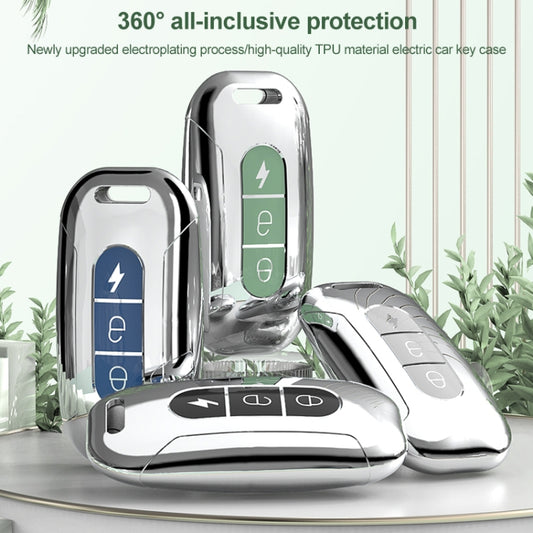 Electric Vehicle Key Electroplated TPU Case For AIMA C (Green) by buy2fix