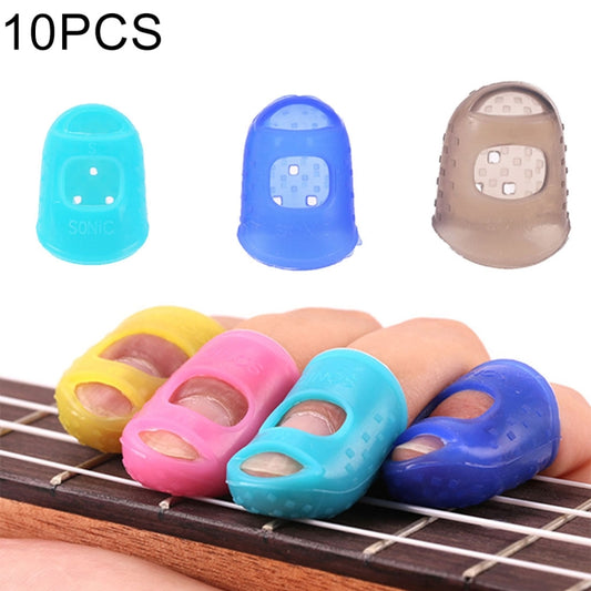 10 PCS Guitar Ukulele Stringed Instrument Finger Protector Anti-pain Finger Cap in Random Color Delivery(Size: L) - Stringed Instruments by buy2fix | Online Shopping UK | buy2fix