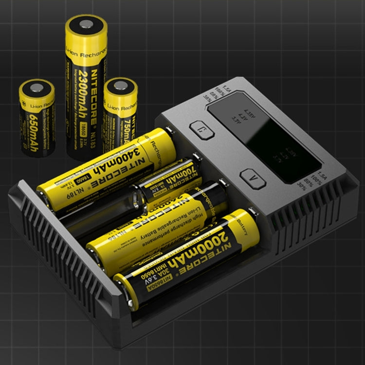 Nitecore NEW i4 Intelligent Digi Smart Charger with LED Indicator for 14500, 16340 (RCR123), 18650, 22650, 26650, Ni-MH and Ni-Cd (AA, AAA) Battery - Consumer Electronics by buy2fix | Online Shopping UK | buy2fix