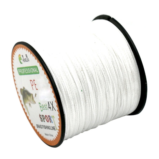 HENGJIA 4.0# 0.34mm 45LB 18.1kg Tension 500m Extra Forte 4 Actions Tresse PE Ligne de Pêche Ligne de Cerf-Volant (Blanc)