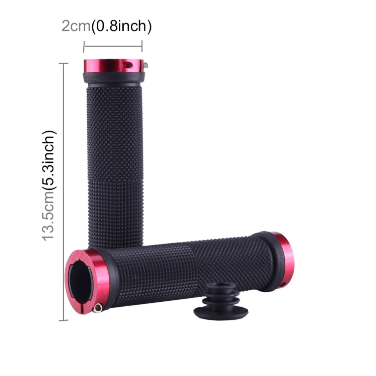 OQSPORT 2 PCS Bike Hand Grips Bilateral Lock Straight Barrel MTB Bicycle Anti-slip Handlebar Grips - Outdoor & Sports by buy2fix | Online Shopping UK | buy2fix