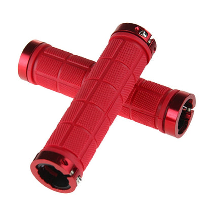 BaseCamp BC-607 1 Pair Bicycle MTB Bike Lock-on Rubber Handlebar Grips (Red) - Outdoor & Sports by buy2fix | Online Shopping UK | buy2fix