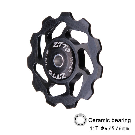 ZTTO 11T 4/5/6 MM Bicycle Derailleur Ceramic Bearing Bicycle Accessories (Black) by ZTTO