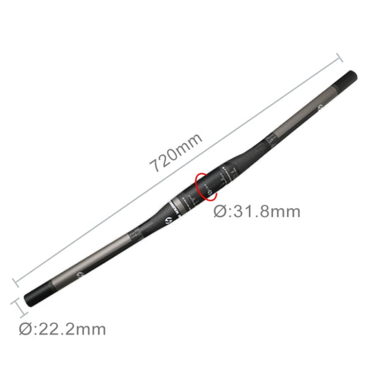 TOSEEK Full Carbon Fiber Road Bike Straight Handlebar, Size: 720mm (Matte) by TOSEEK