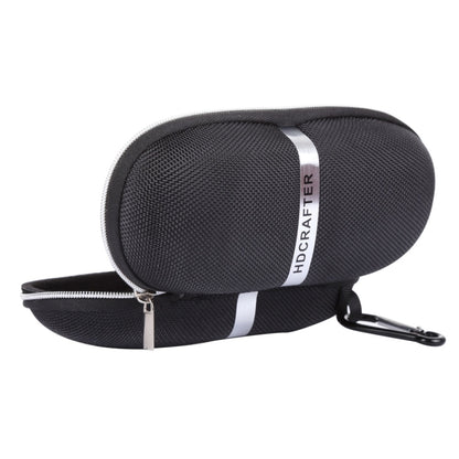 HDCRAFTER E-001 Sunglasses Zipper Style Solid Glasses Protection Case + Microfiber Cloth, Size: 16*7*4cm - Eyeglass Storages by buy2fix | Online Shopping UK | buy2fix