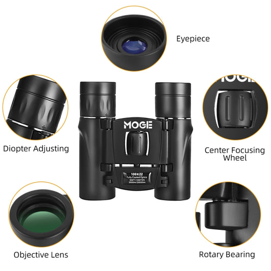Moge 100x22 Outdoor Professional HD Binocular by buy2fix