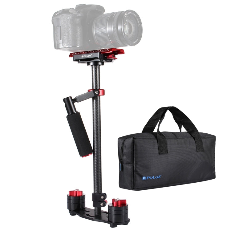 PULUZ 38.5-61cm Carbon Fibre Handheld Stabilizer for DSLR & DV Digital Video & Cameras, Load Range: 0.5-3kg(Red) by PULUZ