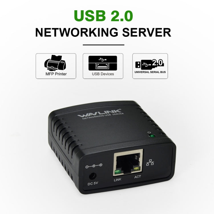 WAVLINK USB 2.0 Networking Server, EU Plug - Consumer Electronics by buy2fix | Online Shopping UK | buy2fix