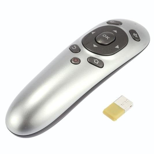 PR-07 2.4G Multifunctional 6-axis Gyro PC Wireless Presenter Remote Control PPT Presentation Air Mouse , Support Windows XP / Vista / Win7 / Win8 / Android 4.0 and Above Version , Effective Distance: 15m(Grey) by buy2fix
