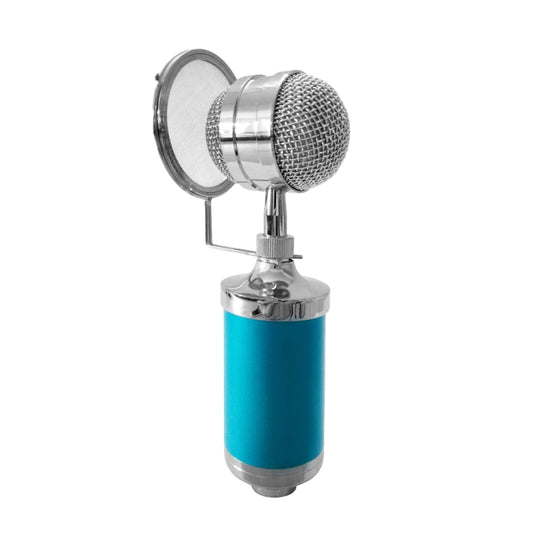 3000 Home KTV Mic Condenser Sound Recording Microphone with Shock Mount & Pop Filter for PC & Laptop, 3.5mm Earphone Port, Cable Length: 2.5m(Blue) by buy2fix