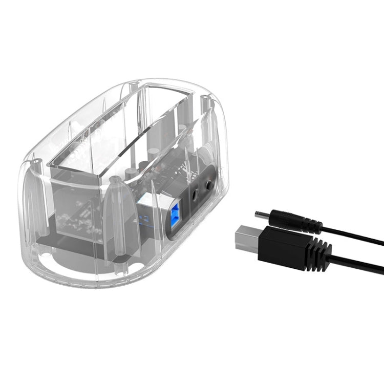 ORICO 6139U3 2.5 / 3.5 inch Transparent SATA to USB 3.0 Hard Drive Dock Station(Transparent) - HDD Enclosure by ORICO | Online Shopping UK | buy2fix