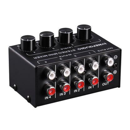 LINEPAUDIO B896 Four-channel Sassive Mixer (Black) - Consumer Electronics by buy2fix | Online Shopping UK | buy2fix