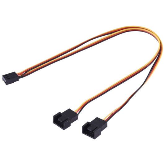 1 to 2 3 Pin Computer Components Chassis Fan Cable, Length: 30cm by buy2fix