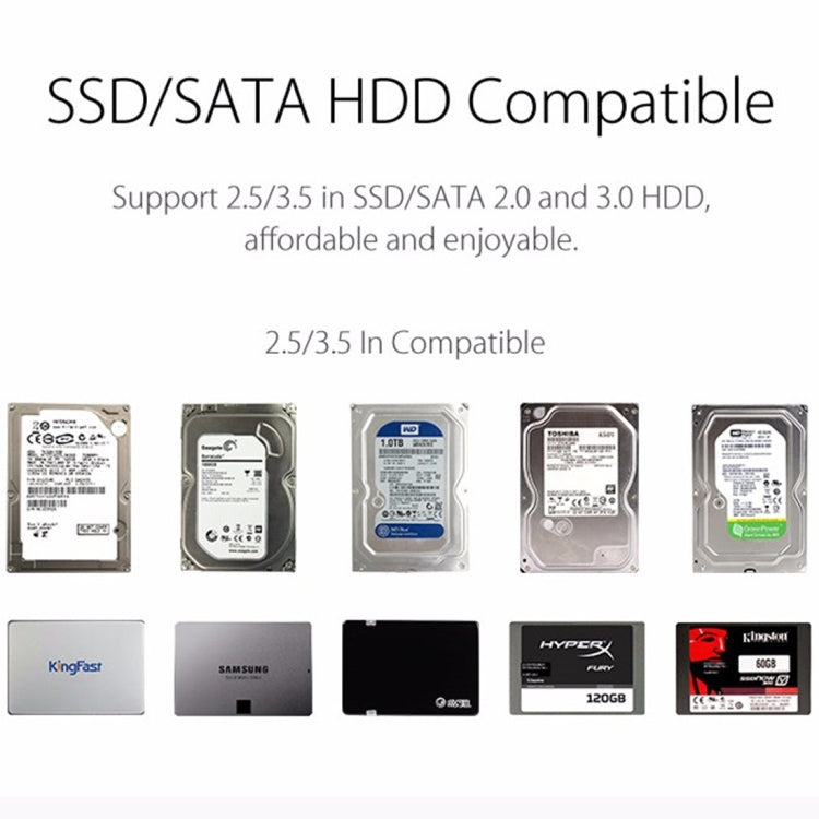 ORICO 3588US3 USB 3.0 Type-B 2.5 / 3.5 inch SSD / SATA HDD Enclosure Storage Hard Disk Box for Laptop Computer Desktop PC(Black) - HDD Enclosure by ORICO | Online Shopping UK | buy2fix