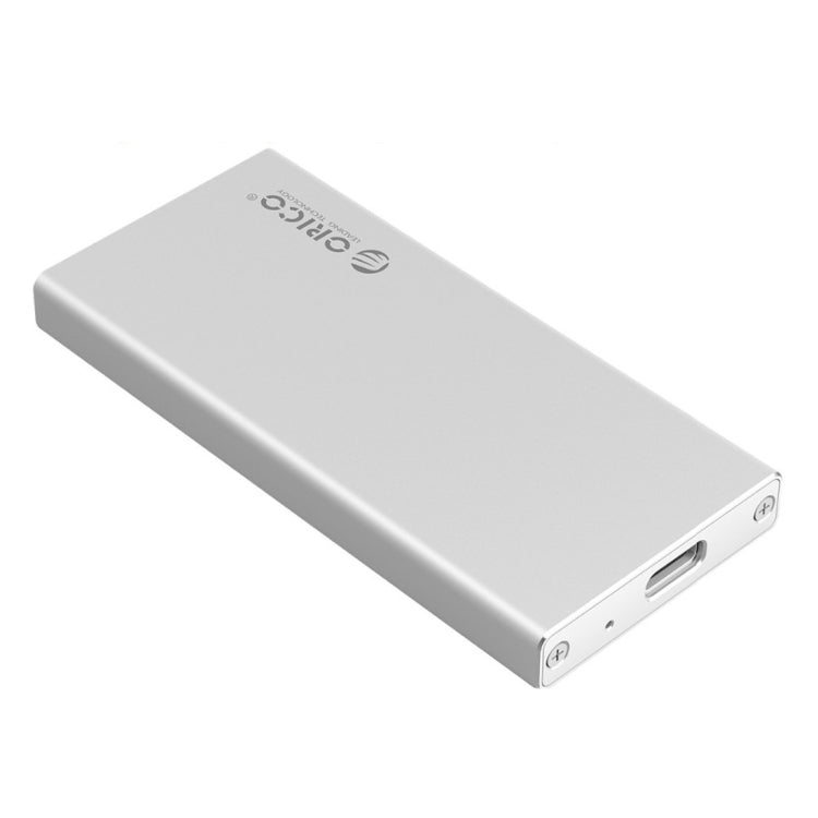 ORICO MSA-UC3 USB 3.1 Type C Aluminum External Storage Enclosure Hard Disk Box for 50mm x 30mm M-SATA SSD(Silver) - HDD Enclosure by ORICO | Online Shopping UK | buy2fix