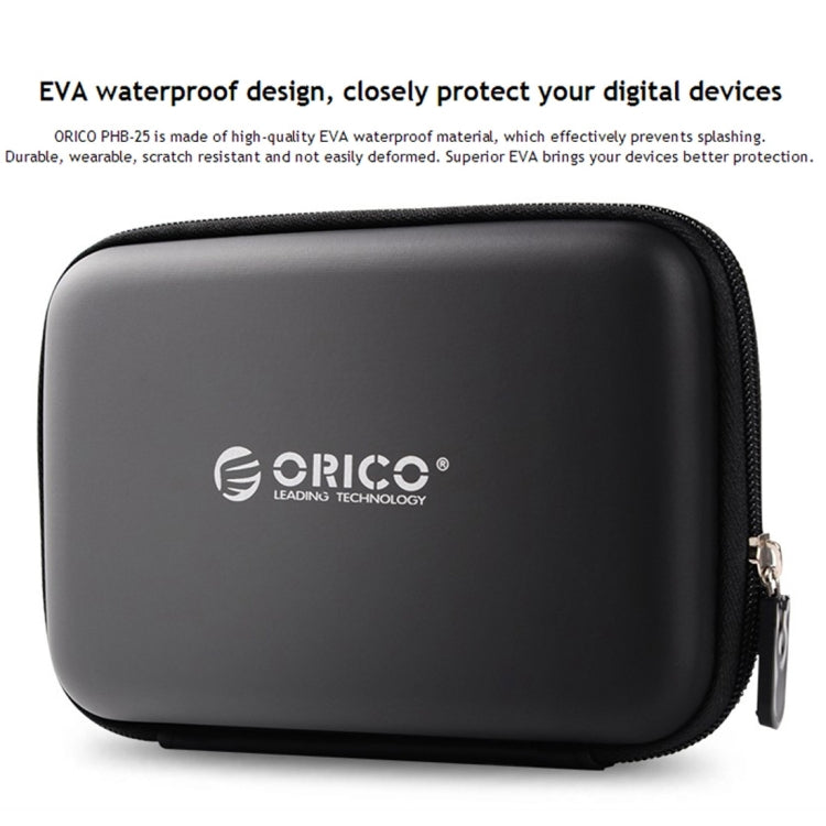 ORICO PHB-25 2.5 inch SATA HDD Case Hard Drive Disk Protect Cover Box(Black) - Hard Drive Bags & Cases by ORICO | Online Shopping UK | buy2fix