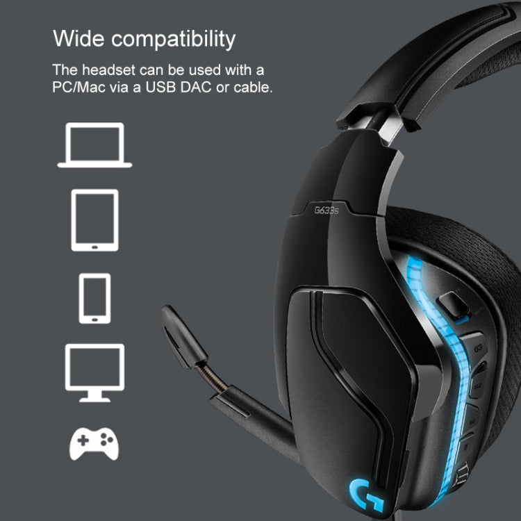 Logitech G633S Dolby 7.1 Surround Sound Stereo Colorful Lighting Noise Reduction Competition Gaming Wired Headset - Computer & Networking by Logitech | Online Shopping UK | buy2fix