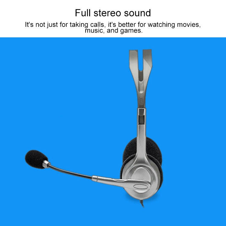 Logitech H110 Dual 3.5mm Audio Plugs Stereo Headset -  by Logitech | Online Shopping UK | buy2fix