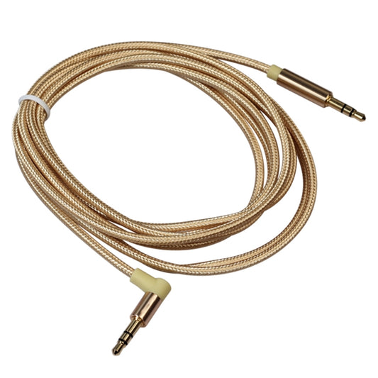 AV01 3.5mm Male to Male Elbow Audio Cable, Length: 2m(Gold) by buy2fix