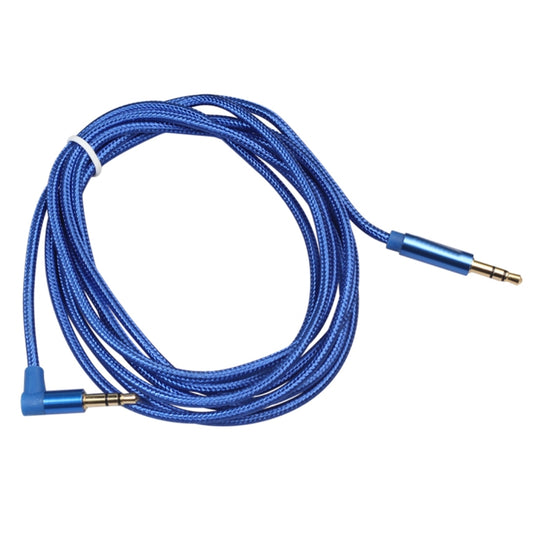 AV01 3.5mm Male to Male Elbow Audio Cable, Length: 2m (Blue) by buy2fix