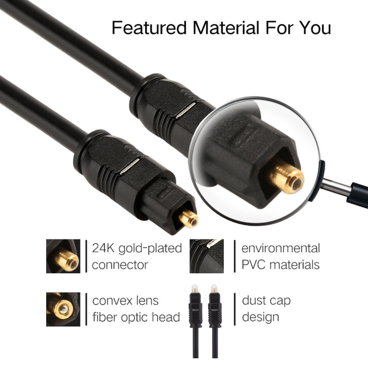 EMK 10m OD4.0mm Toslink Male to Male Digital Optical Audio Cable by EMK