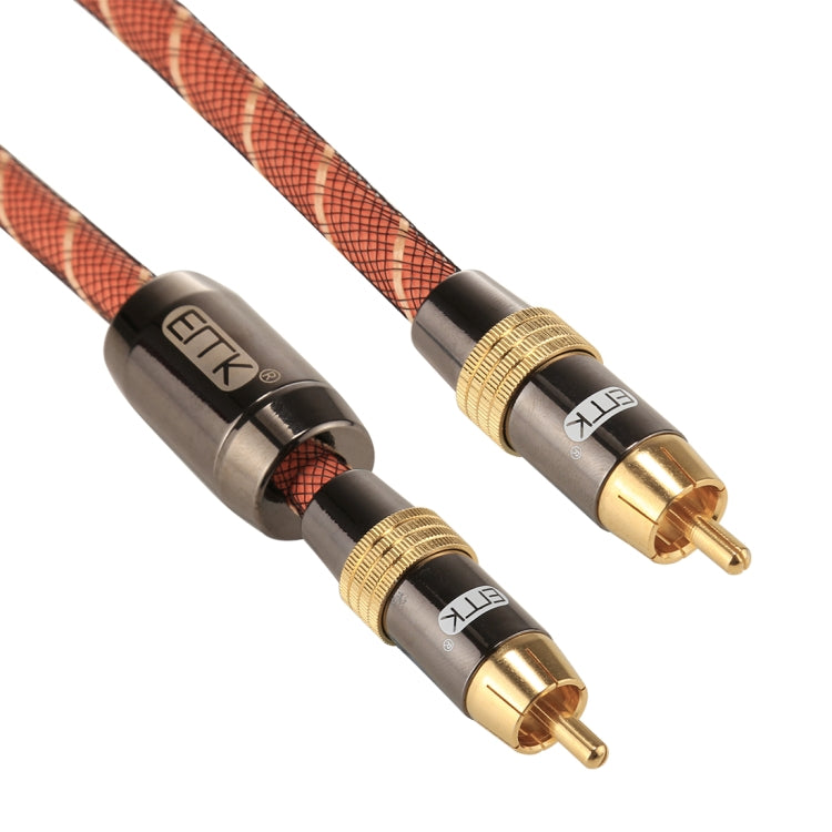 EMK TZ/A 3m OD8.0mm Gold Plated Metal Head RCA to RCA Plug Digital Coaxial Interconnect Cable Audio / Video RCA Cable - RCA Cable by EMK | Online Shopping UK | buy2fix