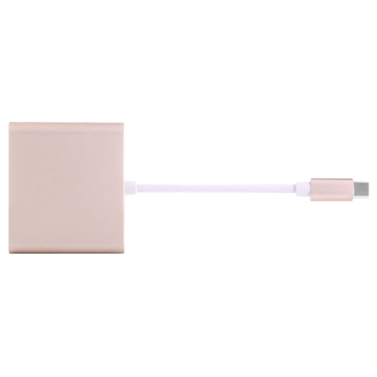 USB-C / Type-C 3.1 Male to USB-C / Type-C 3.1 Female & HDMI Female & USB 3.0 Female Adapter(Gold) by buy2fix