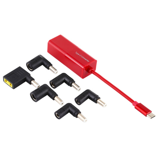 Laptop Power Adapter 65W USB-C / Type-C Converter to 6 in 1 Power Adapter (Red) by buy2fix