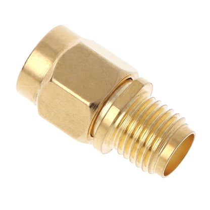 Straight Gold Plated RP-SMA Male to SMA Female Adapter by buy2fix