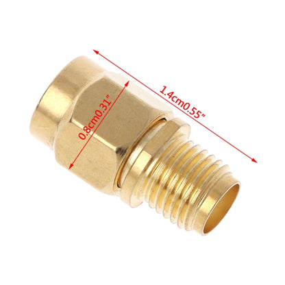 Straight Gold Plated RP-SMA Male to SMA Female Adapter by buy2fix