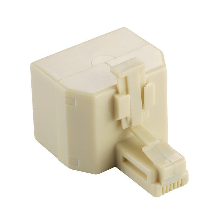 RJ11 Dual Ports Desktop Telephone Extension Cable Extender Connector Adapter by buy2fix