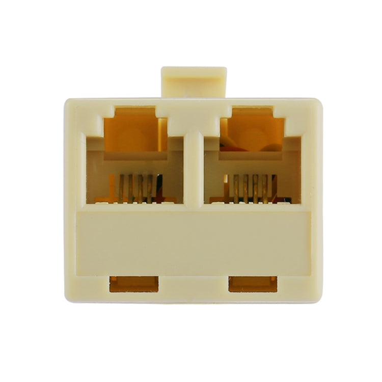 RJ11 Dual Ports Desktop Telephone Extension Cable Extender Connector Adapter by buy2fix