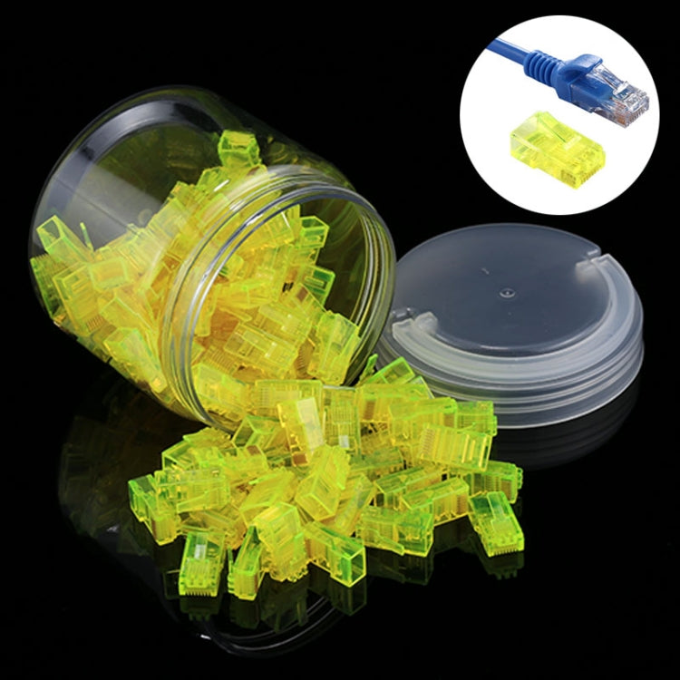 100 PCS Anpwoo Amp01 RJ45 Connector Modular Plug(Yellow) - Lan Cable and Tools by buy2fix | Online Shopping UK | buy2fix