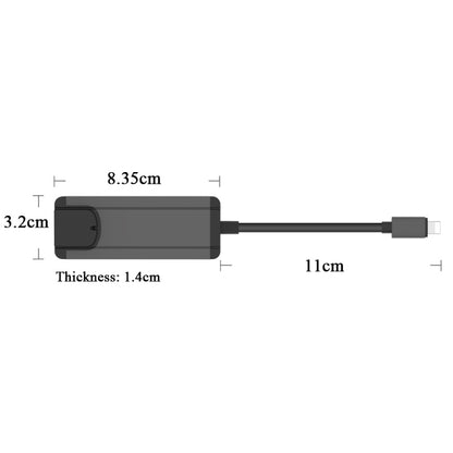 Onten 75002 8PIN to RJ45 Hub USB 2.0 Adapter(Dark Green) - USB 2.0 HUB by Onten | Online Shopping UK | buy2fix