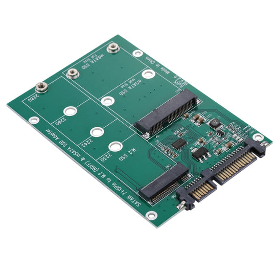 Convertisseur adaptateur M.2 NGFF et mSATA SSD vers SATA III 7+15 broches